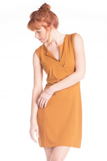 Bamboo Alexa Dress in Curry 