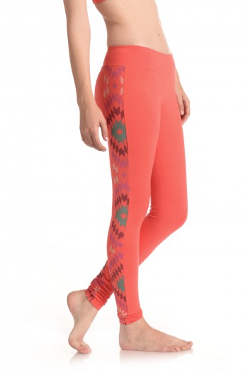 Native Summer Paneled Legging in Coral