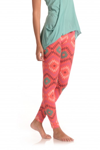 Native Summer Basic Legging in Coral