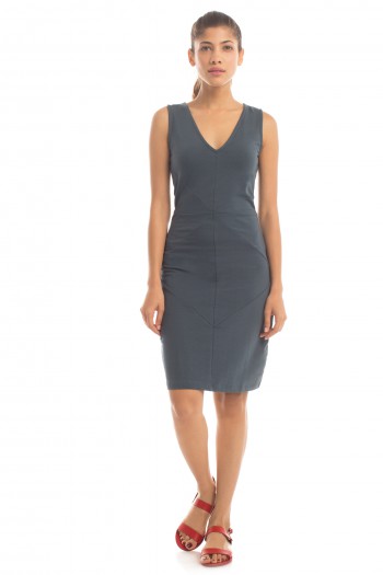French Terry Isis Dress in Orion Blue