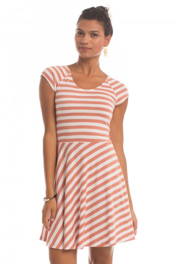  Karina Dress in Desert Sand/White Stripe
