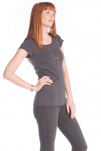 Simple Tee in Charcoal 