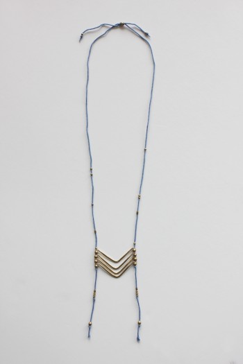 Denim Blue Chevron Necklace
