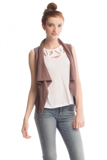 Harlowe Vest in Earth