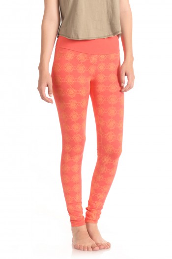 Sri Yantra Basic Legging in Coral