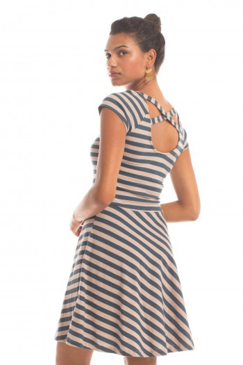  Karina Dress in Orion Blue/Atmosphere Stripe