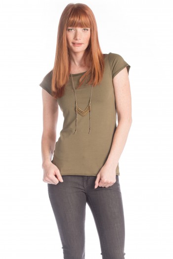 Simple Tee in Burnt Olive 