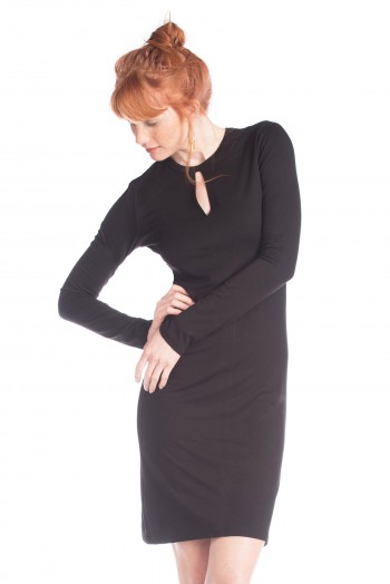 Bamboo Heart Crush Dress in Black 