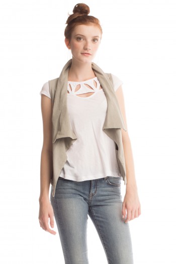 Harlowe Vest in White Sage