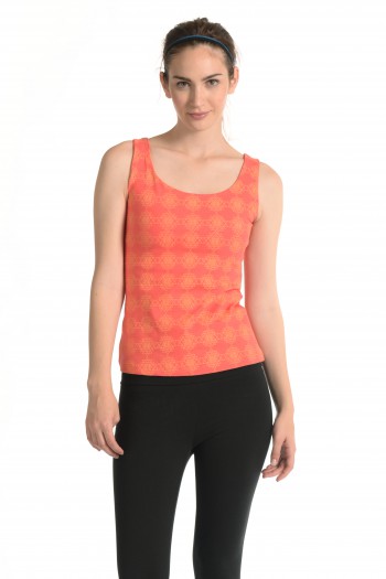 Sri Yantra Jane Tank in Coral