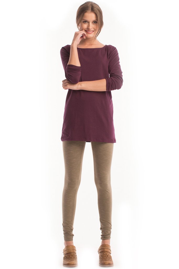 Melange Hannah Legging in Burnt Olive