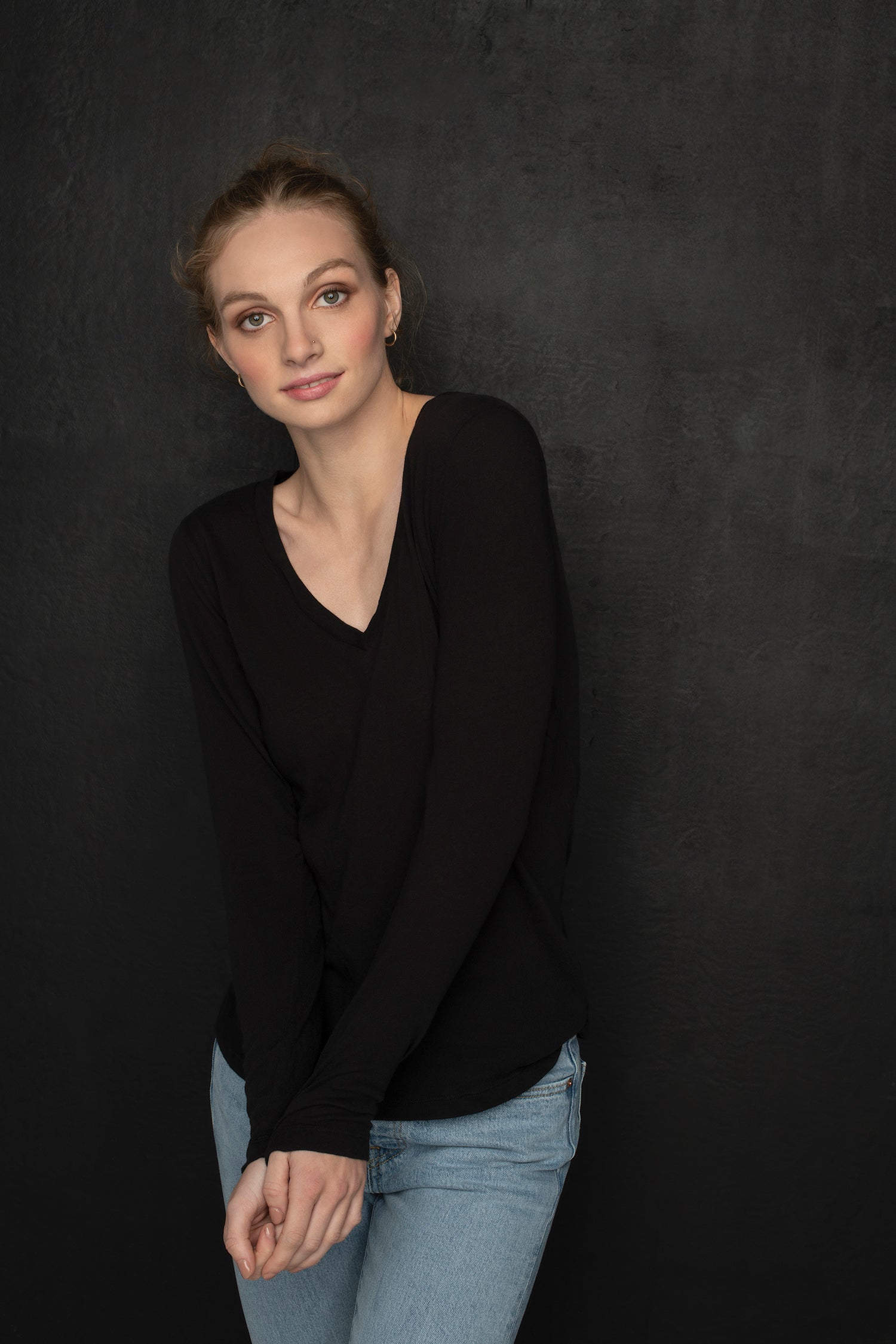 Easy V-Neck Long Sleeve  - Synergy Organic Clothing