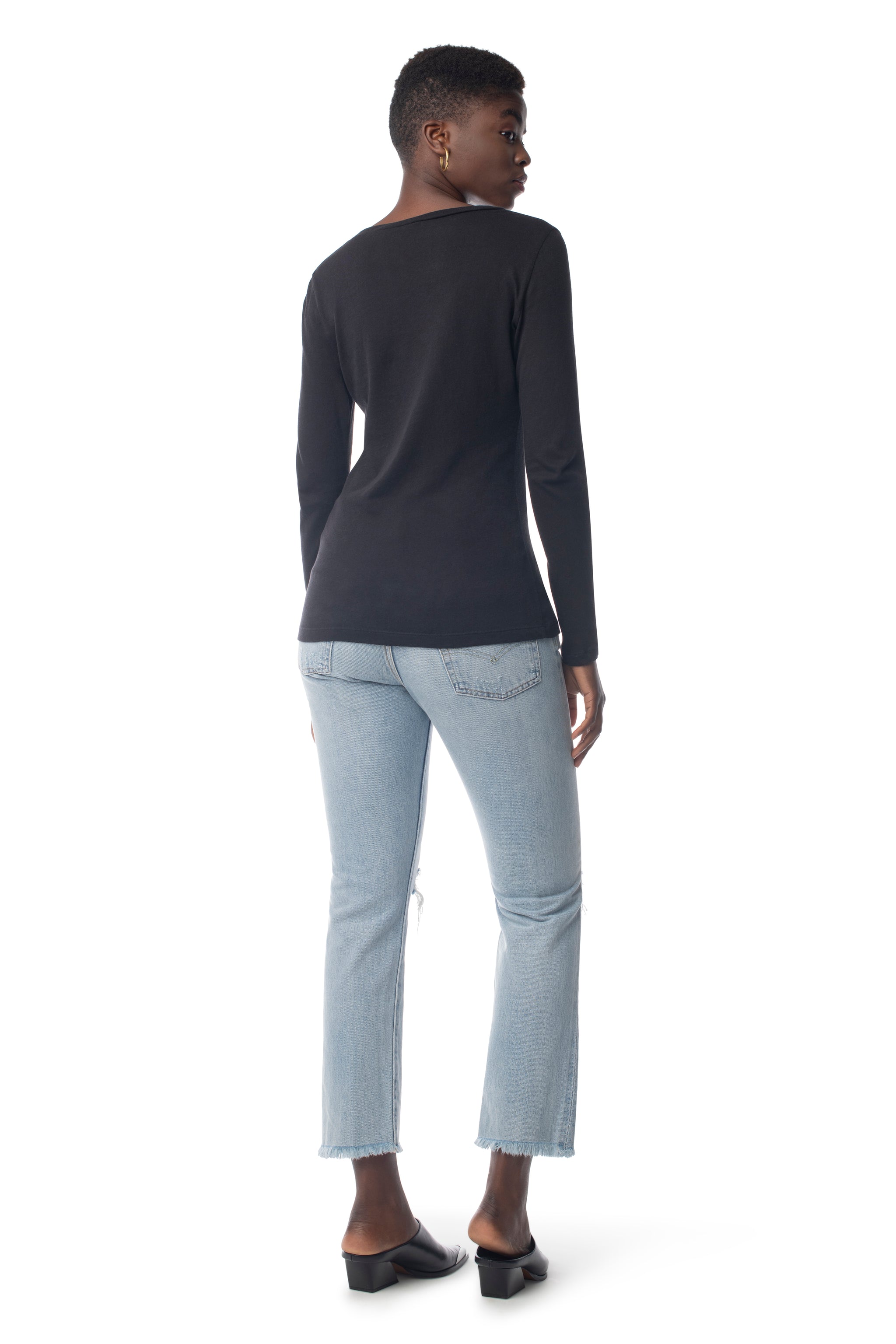 Easy V-Neck Long Sleeve  - Synergy Organic Clothing