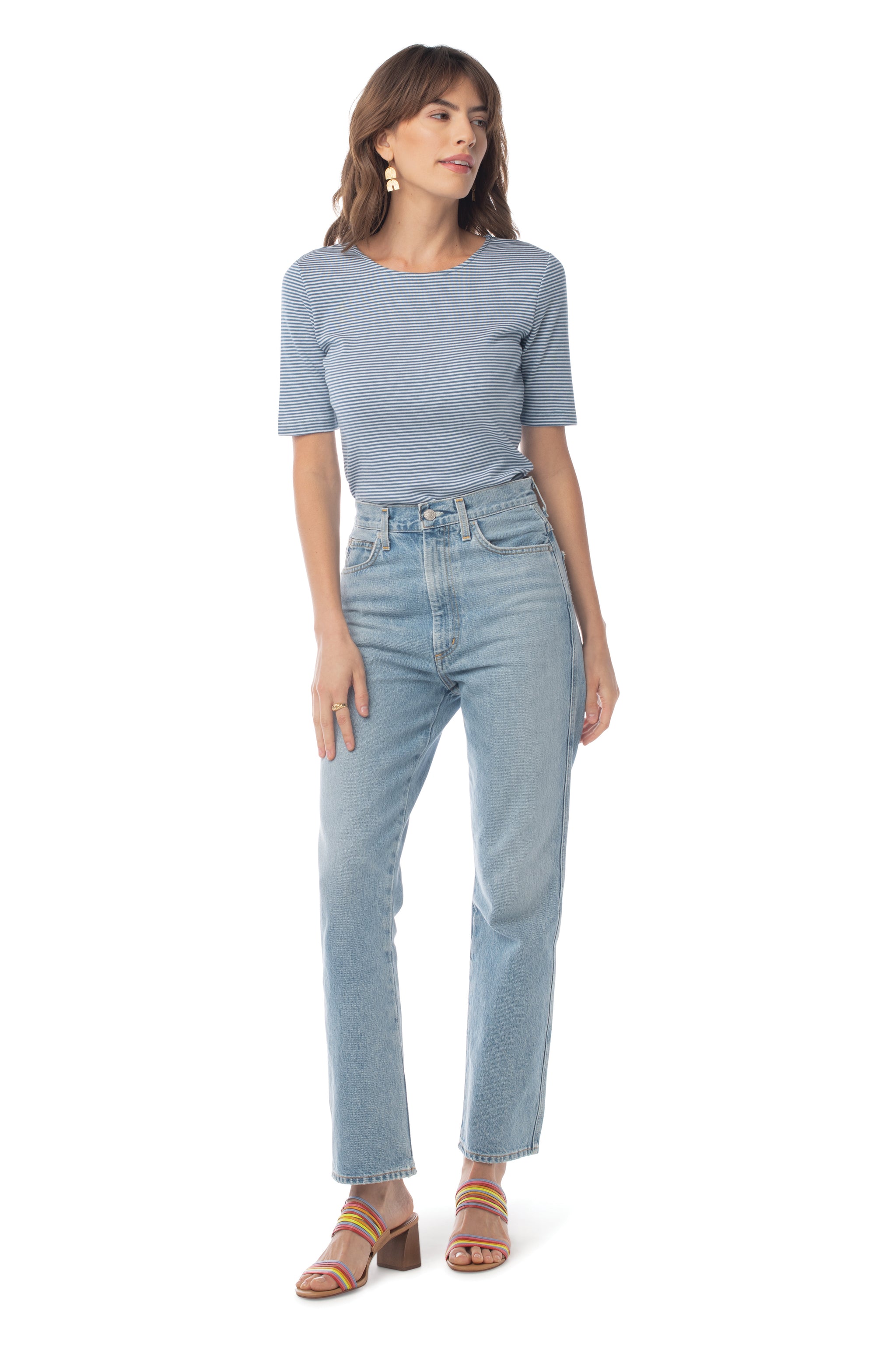 Striped Column Tee  - Synergy Organic Clothing