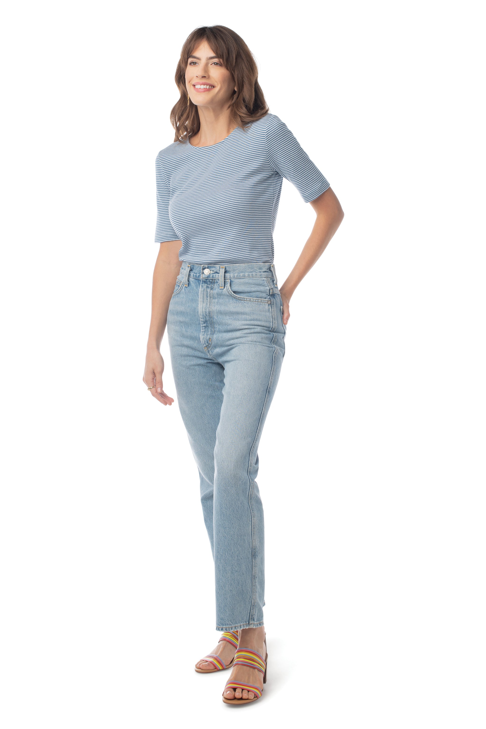 Striped Column Tee  - Synergy Organic Clothing